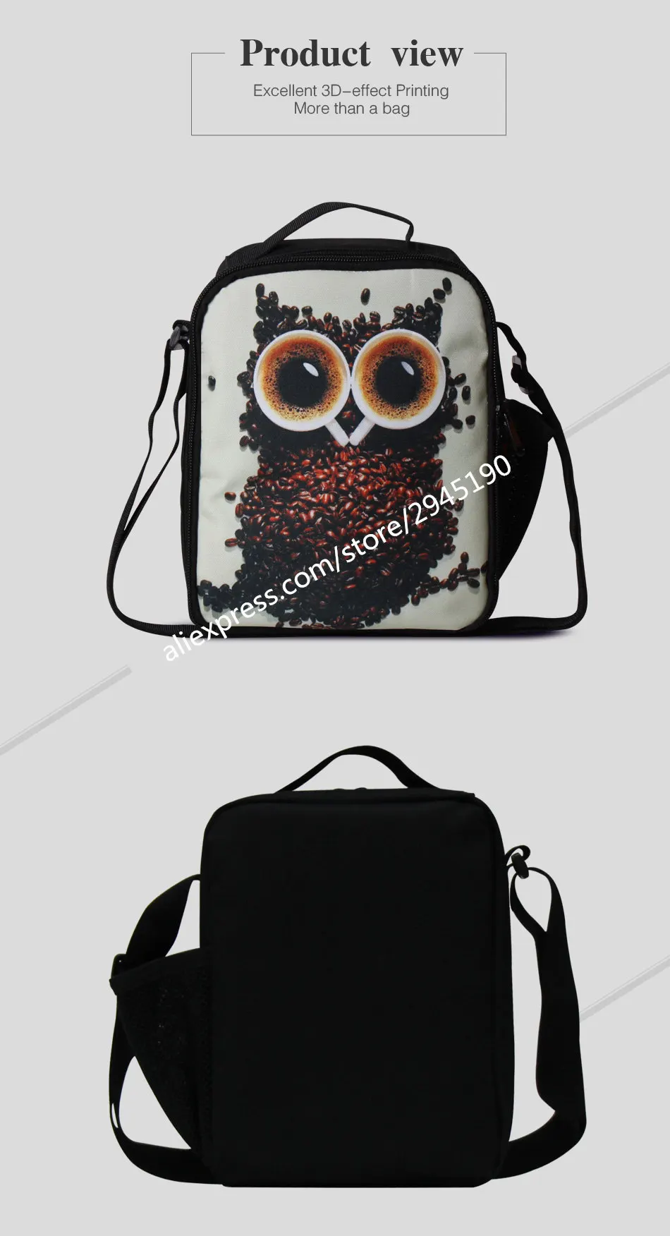 com zipper cooler lancheira bolsa