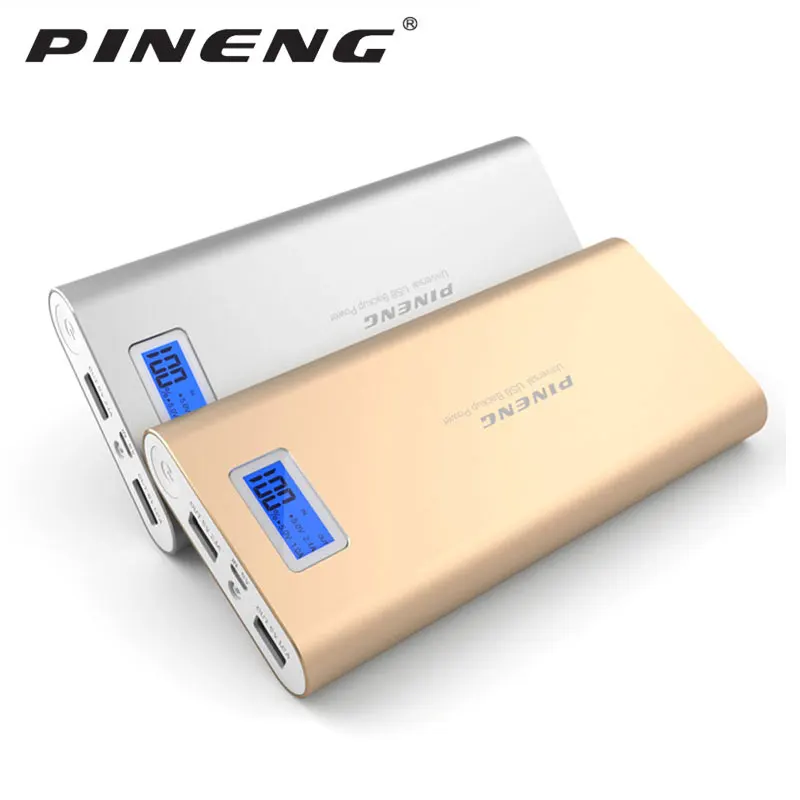  PINENG PN-989 Metal 20000mAh Dual USB externo cargador de batería móvil banco de energía para teléf