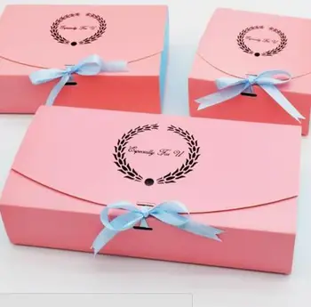 

10pcs/lot Paper pink boxes, boxes for chocolates ,pink cupcake cake box , gift cardboard boxes