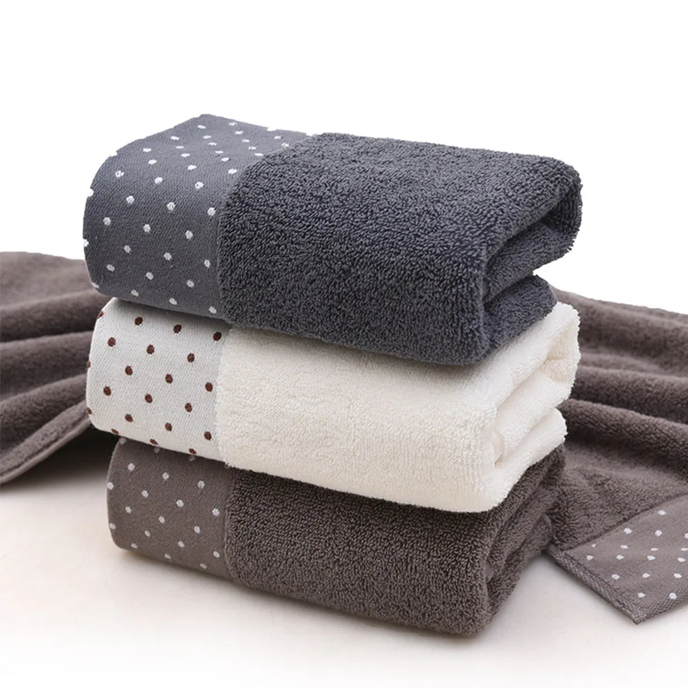 

1PC 34cm x 74cm Rectangle Woven Soft Cotton Bath Towel Beach Home Textile Bathroom Towels Wash Cloth Gray/Brown/White High Grade