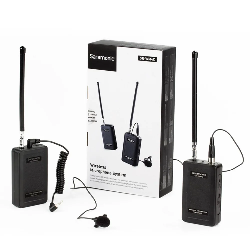 Saramonic SR WM4C VHF Lavalier Беспроводная микрофонная система для Canon Nikon Sony DSLR камер Panasonic