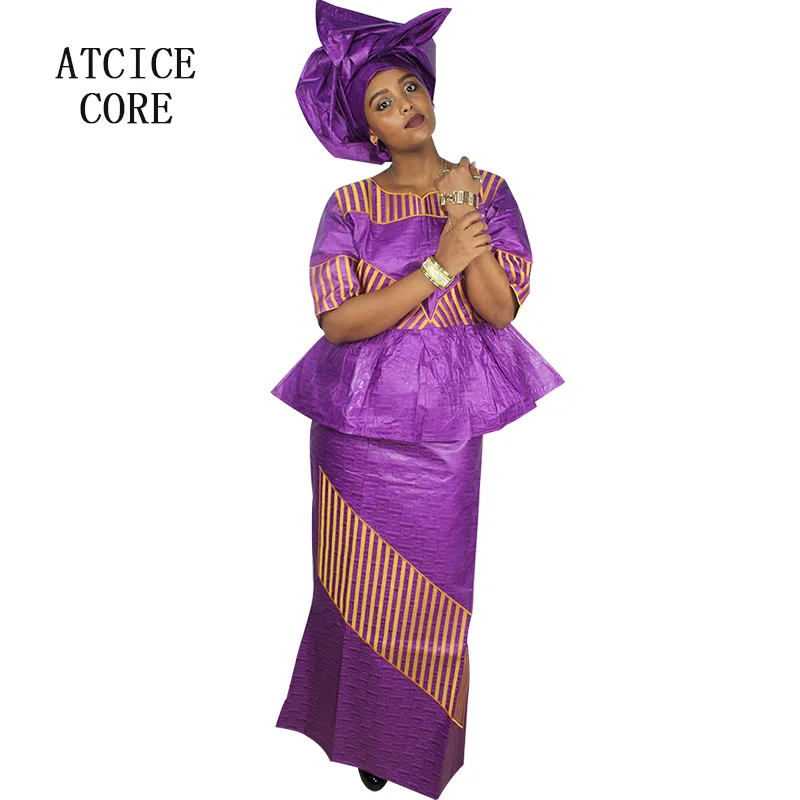 Африканские платья для женщин Базен riche вышивка дизайн длинное платье DP207