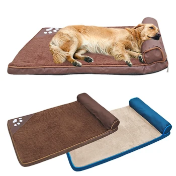 

Large Dog Bed Mat Winter Warm Dog Mats Soft Square Cushion Kennel Pet House Nest Sofa For Dogs Labrador Big Dogs