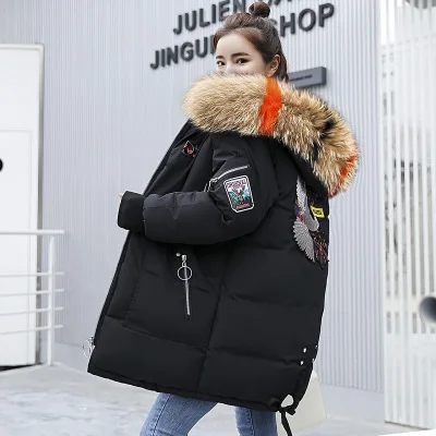Koop Nieuwe arkas mujer 2019 Vrouwen Winterjassen Lange Katoenen Casual Fur Hooded Jassen Vrouwen Warm Winter Parka Vrouwelijke Jas Jas