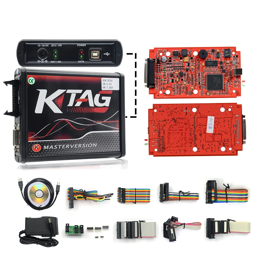 Профессиональный KTAG V2.13 FW V7.020 KTM100 K-TAG ЭБУ программирования инструмент KTAG неограниченное маркер ЭБУ прошивка