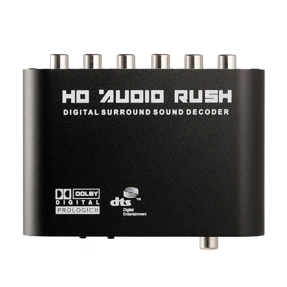 Оптический SPDIF 3 5 AUX коаксиальный цифровой аналоговый 6 RCA HD аудио Rush 5.1CH декодер AC3