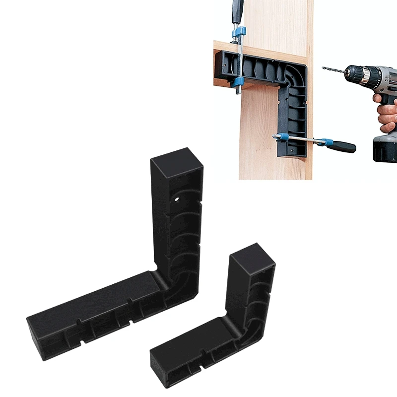 

2Pc/set 90 Degree Positioning Squares Plastic Clamping Square Right Angle Clamp Woodworking fixed Clamp Tool 9.5x9.5/14.6x14.6cm