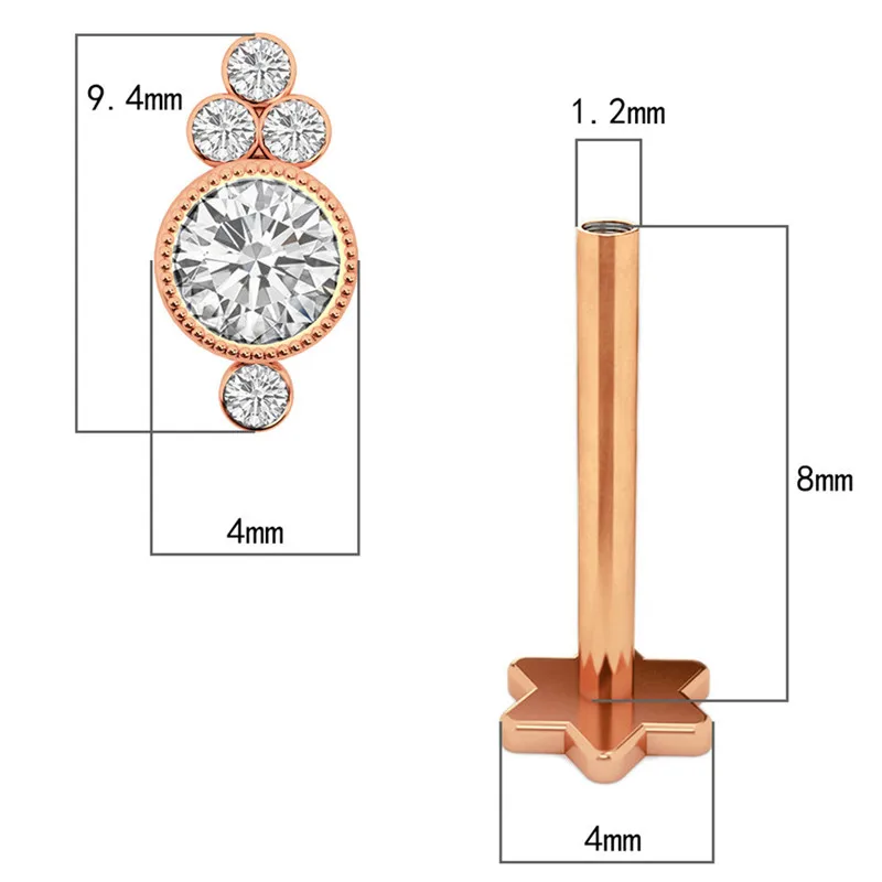 1 шт. трагус пирсинг хряща уха кольцо Helix Labret Piericngs 1,2*8*4 мм шпильки для губ Грач мочка пирсинг ювелирные изделия для тела Пирсинг уха