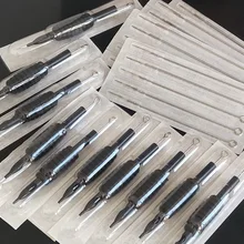 20 шт 3/"(19 мм) 1RL одноразовая захватывающая трубка для тату с иглами Наконечники+ 20 шт стерилизованные иглы для татуировки 1RL