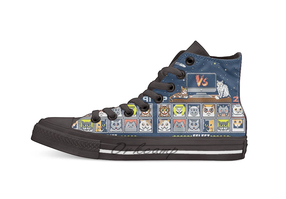 Internet Cat Fight Novelty Design Casual Canvas Shoes Custom shoes Drop Shipping Internet Cat Fight Novelty Design Casual Canvas Shoes Custom shoes Drop Shipping