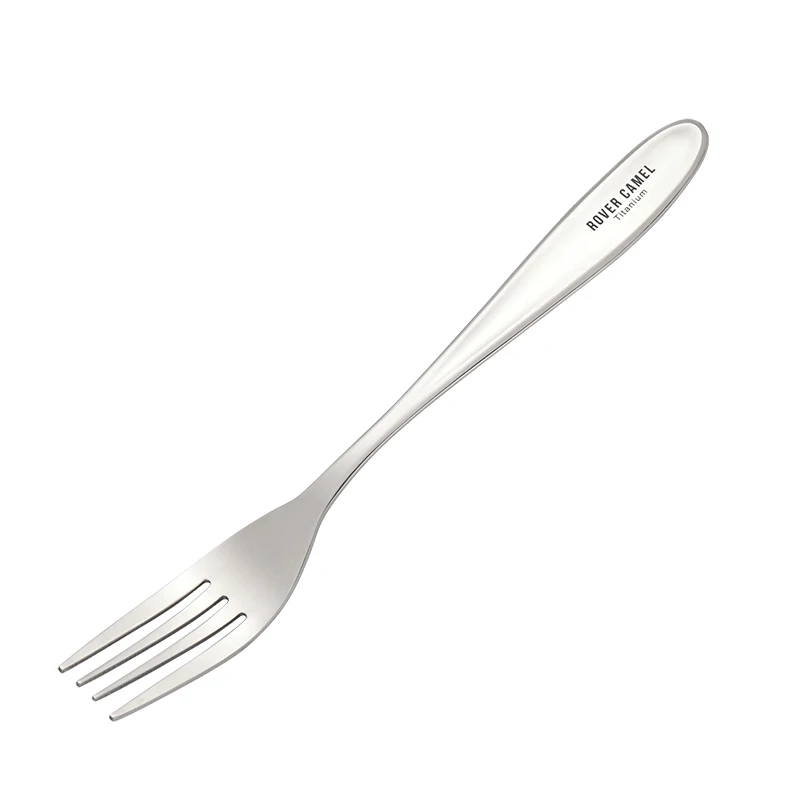 Tiartisan titanio pulido cuchara tenedor cubiertos conjunto ligero cena tenedor cuchara casa al aire libre vajilla Camping senderismo Picnic