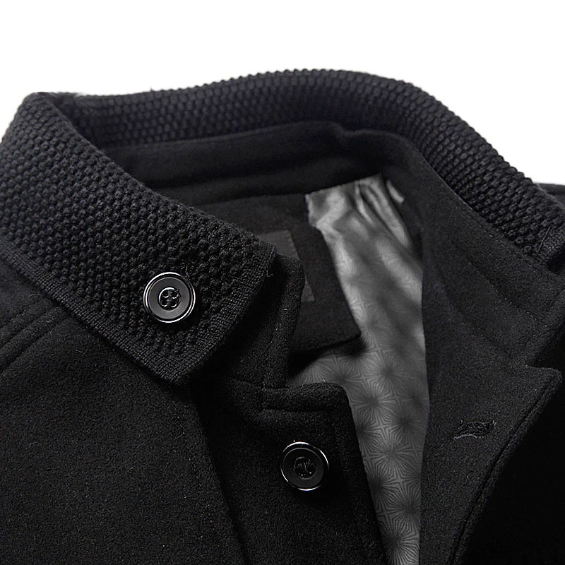 Miacawor брендовая одежда для мужчин s Шерсть и смеси осень зима кашемир Мужское пальто Тренч шерстяное пальто Верхняя одежда MJ381
