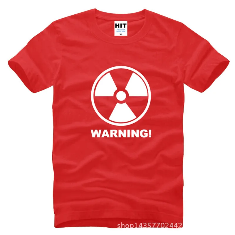 Новинка 2015! Мужская футболка из хлопка с принтом &quotатомная радиация&quot|camiseta