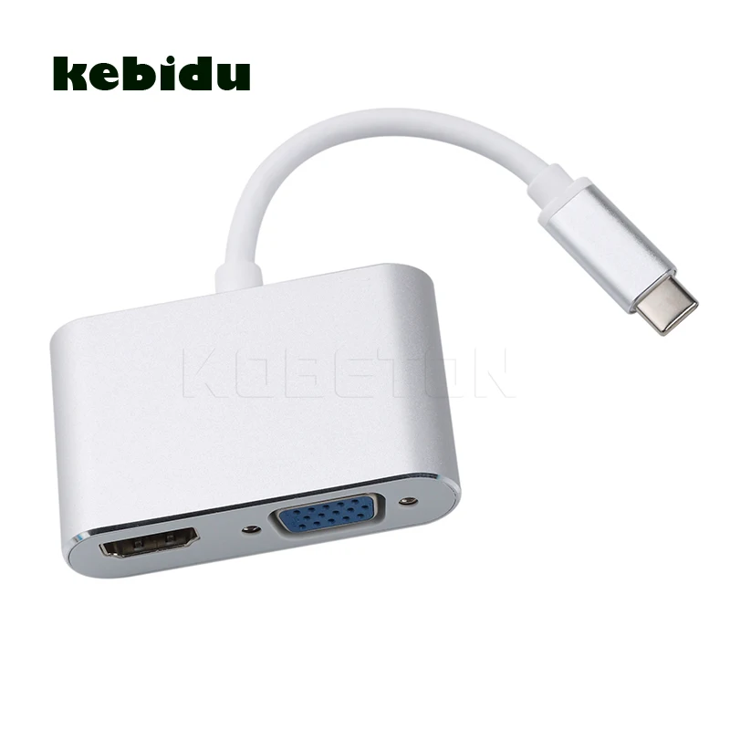 Kebidu горячий 4K Type c папа к HDMI VGA Женский USB C адаптер для MacBook Pro Xiaomi Huawei|type-c to hdmi|hdmi for