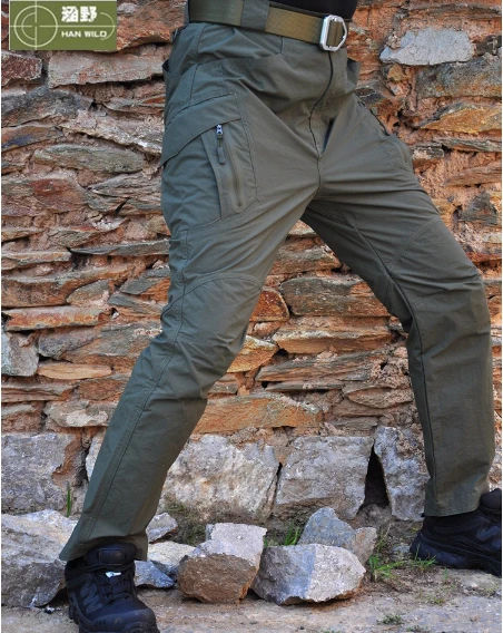

HANWILD 2017 Man New Tactical Teflon Coat Waterproof Outdoor Army Pant Combat Miltary Trekking Training Plus Size Trouser 3XL P6