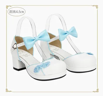 

Princess sweet lolita shoes original new sprout sister Chinese style high heel shoes pu8682