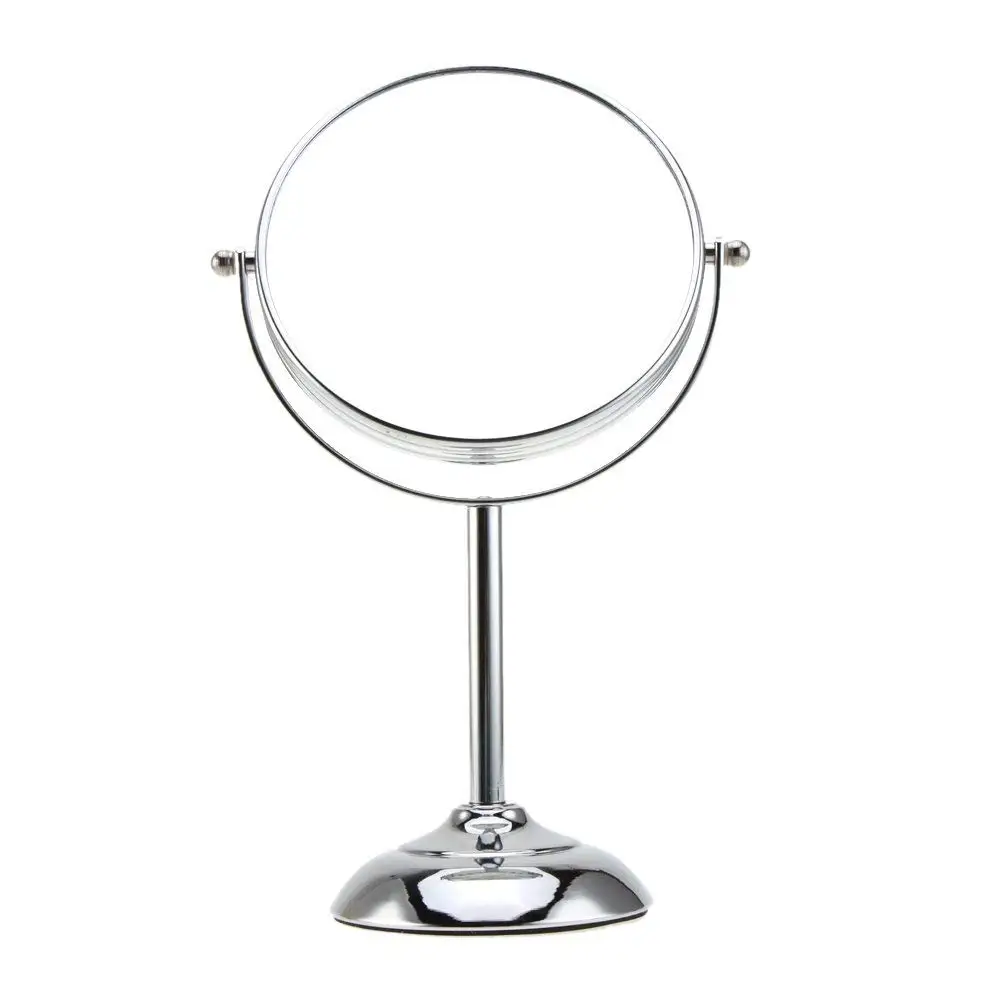 6 дюймов зеркало с подсветкой для макияжа с клиновидным круглым двусторонний с пинетками; 10x увеличение