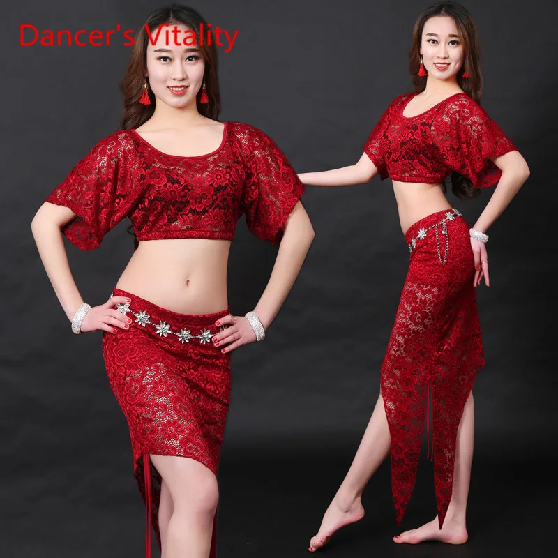 

Dancer's Vitality New Brand Belly Dance Costume 4 Colors Embroidery Set Irregular Skirt Oriental Dance Costumes For Tribal Dress