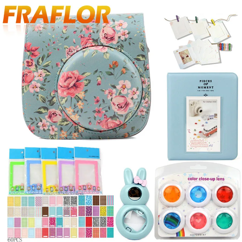 

NEW Camera Bag Accessories Bundle Album Kit Set for Fuji Film Fujifilm Instax Mini 8+8/9 Instant Camera Protective Case Cover