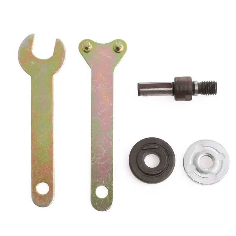 M10/16mm Hole Drill Angle Grinder Mandrel Adapter Disc Holder Kit Spanner Kit New 2017 angle-grinder-discs