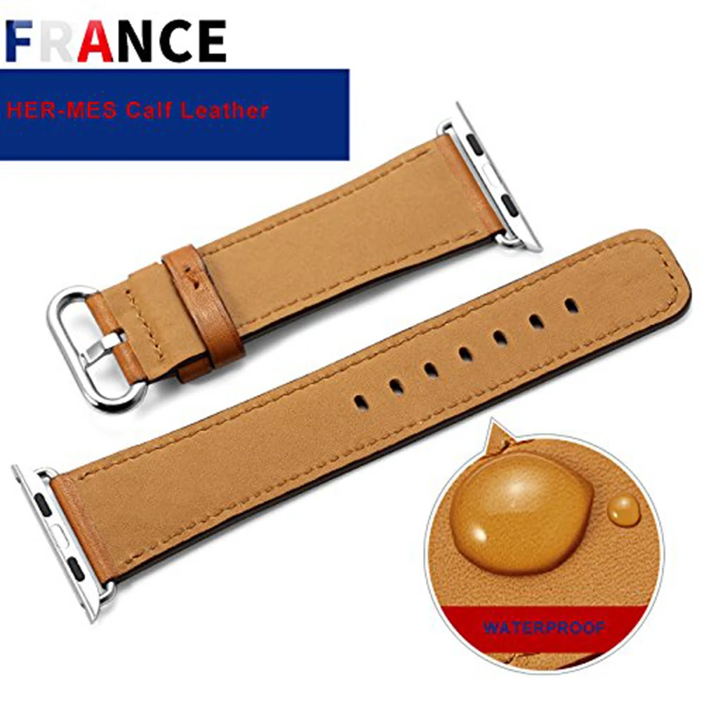 Ремешок для Apple Watch 38 мм 40 42 44 ремешки часов из телячьей кожи Series 4/3/2/1|strap for apple