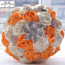 Perfectlifeoh Свадебные цветы белые свадебные букеты искусственная Роза Букет свадебных цветов Свадебные букеты