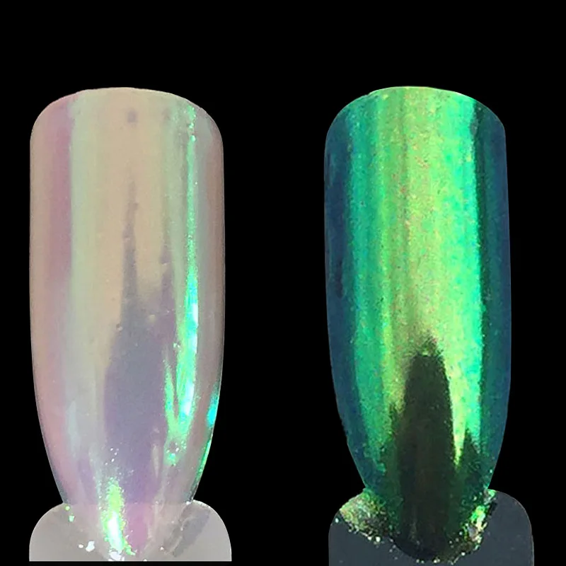 0.2g/جرة يونيكورن النيون أورورا Pigement بودرة لامعة للأظافر الأشعة فوق البنفسجية هلام مسمار الغبار بريق ل رسومات أظافر زينة مانيكير أدوات