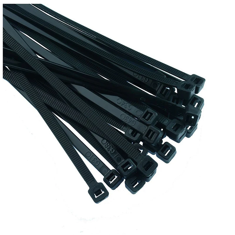 

Black Nylon Cable Ties Zip Ties Wraps - 3.6 x 300mm Pack 200pcs