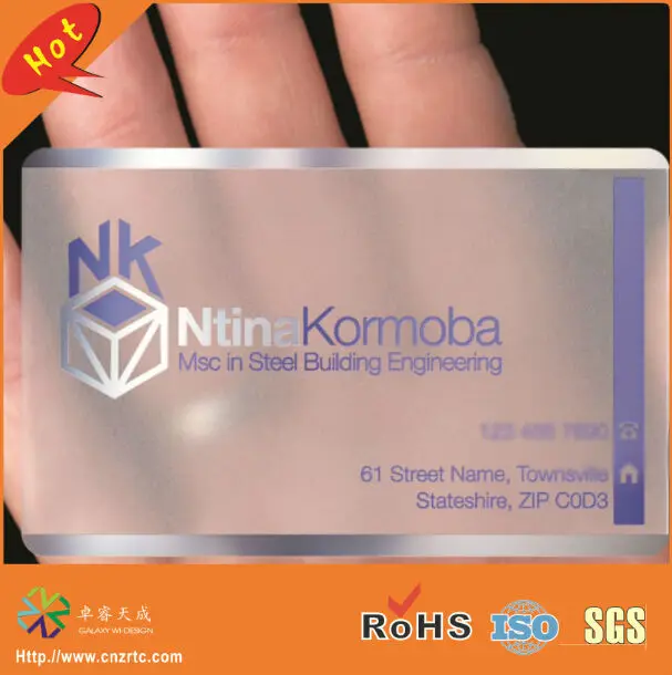 

free design!CR80 both side printing/one side printing plastic pvc transparent card