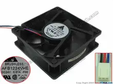 Detla eletrônica afb1224vhe f00 dc 24v 0.57a 120x120x38mm ventilador de refrigeração do servidor