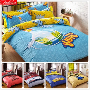 

Big Wide Duvet Quilt Cover 3/4 pcs Bedding Set Kids 4pcs Bedlinen King Queen Double Size Flat Sheet Bed Linen 1.8m 2m Bedclothes