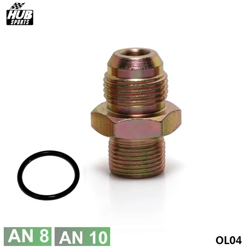Hubsports-Performance (AN10,AN8) Male to M20 P1.5 Oil Fuel Hose Pipe Thread straight adapte,Oil sandwich adapter fitting HU-OL04