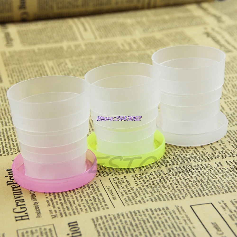 

Portable Plastic Retractable Folding Cup Telescopic Collapsible Outdoor Travel