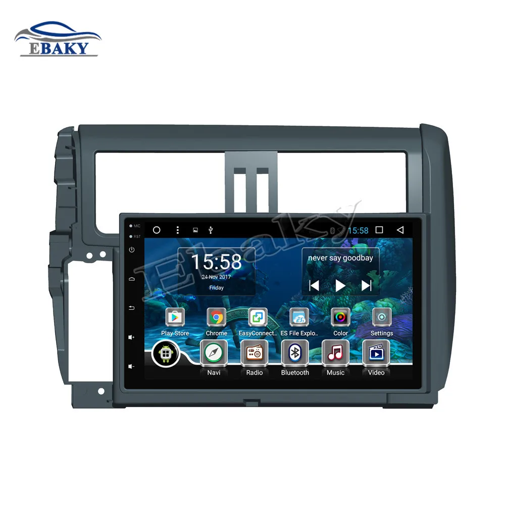 Excellent NaviTopia 9inch Octa Core Android 7.1 8.1 Car DVD GPS Navigation for Toyota Prado 2010 2011 2012 2013 Auto Radio Stereo 2