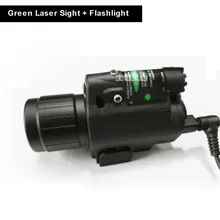 M6 Hunting Optics Tactical LED Flashlight Green Laser Combo Handgun Sight 200 Lumens Weapon Light For Rifle Fits 20mm Rail