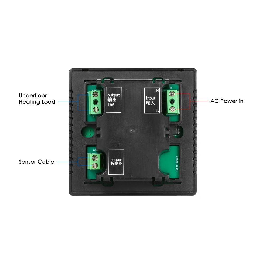 Термостат с сенсорным ЖК-экраном, электрическая система подогрева пола, терморегулятор для нагрева воды, AC85-240V измерительный прибор для измерения температуры