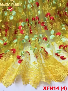 

African Lace Fabric High Quality Net Lace French Voile Guipure tulle mesh Lace Fabric for wedding dresses XF14