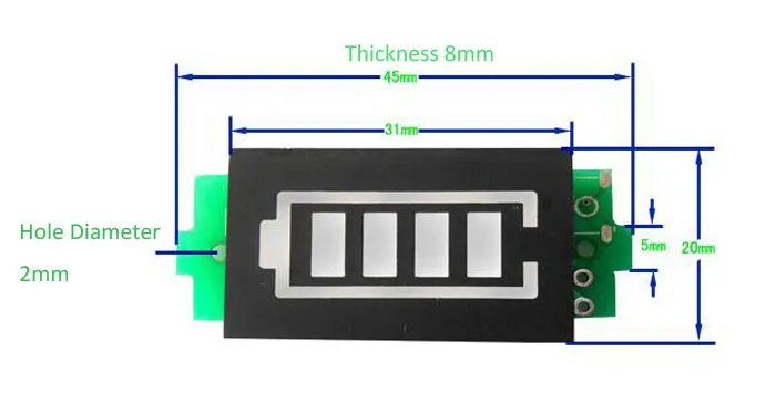 1S одиночный индикатор емкости литиевой батареи 3,7 в 4,2 в синий дисплей тестер заряда батареи для электромобиля Li-po Li-ion