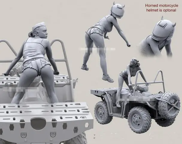 

1/35 Resin Figures US Women Soldier Style I (no car) 1pc Model Kits