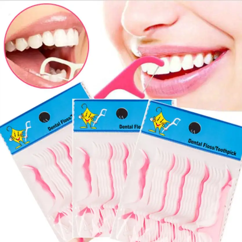 250PCS Utility Dental Floss Flosser Teeth Toothpicks Stick Oral Care