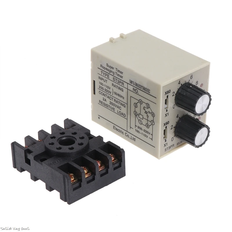 

ST3PR Electrical Time Relay Counter Relays Digital Timer Relay With Socket Base