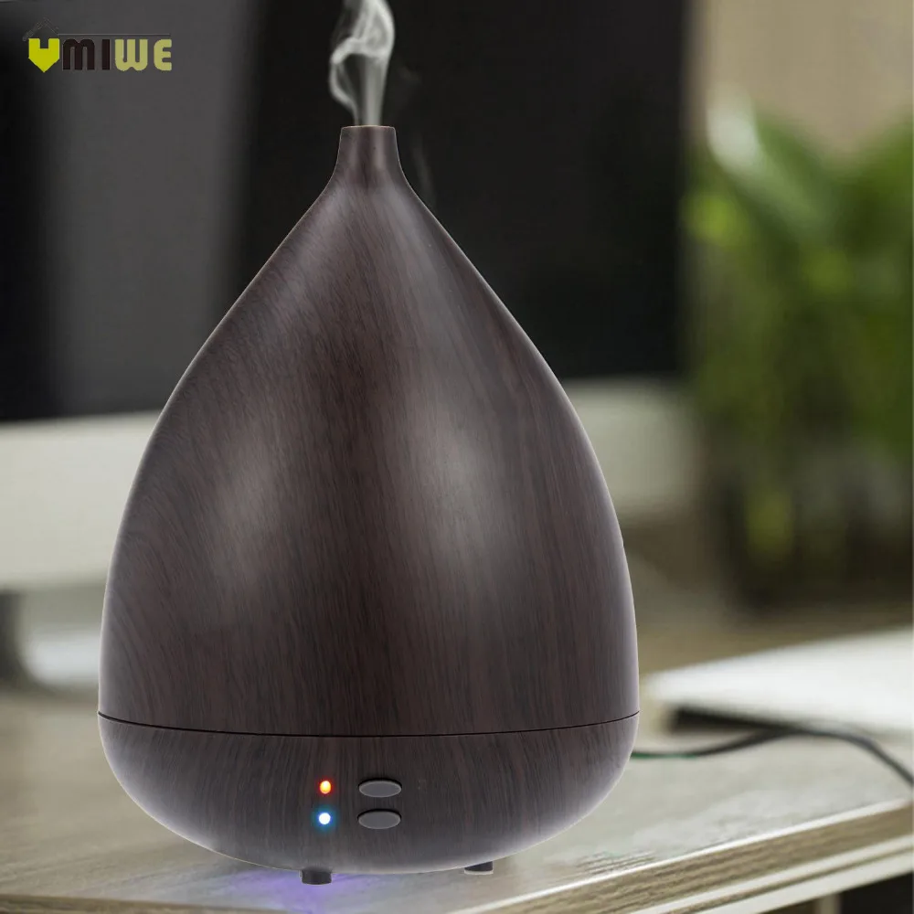 

Wood Grain Essential Oil Diffuser 300ml Ultrasonic Aromatherapy Mist Air Humidifier Waterless Auto Shut Off for Home Office