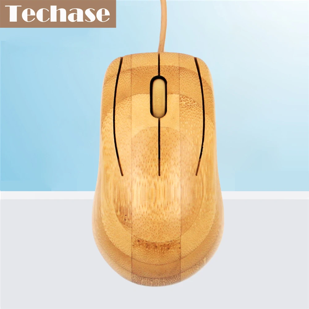 Techase Bamboo Мышь проводной Mause компьютерных игр Souris геймер Мыши компьютерные mu1063 эргономичный Мышь com FIO USB кабель Souris Ordinateur