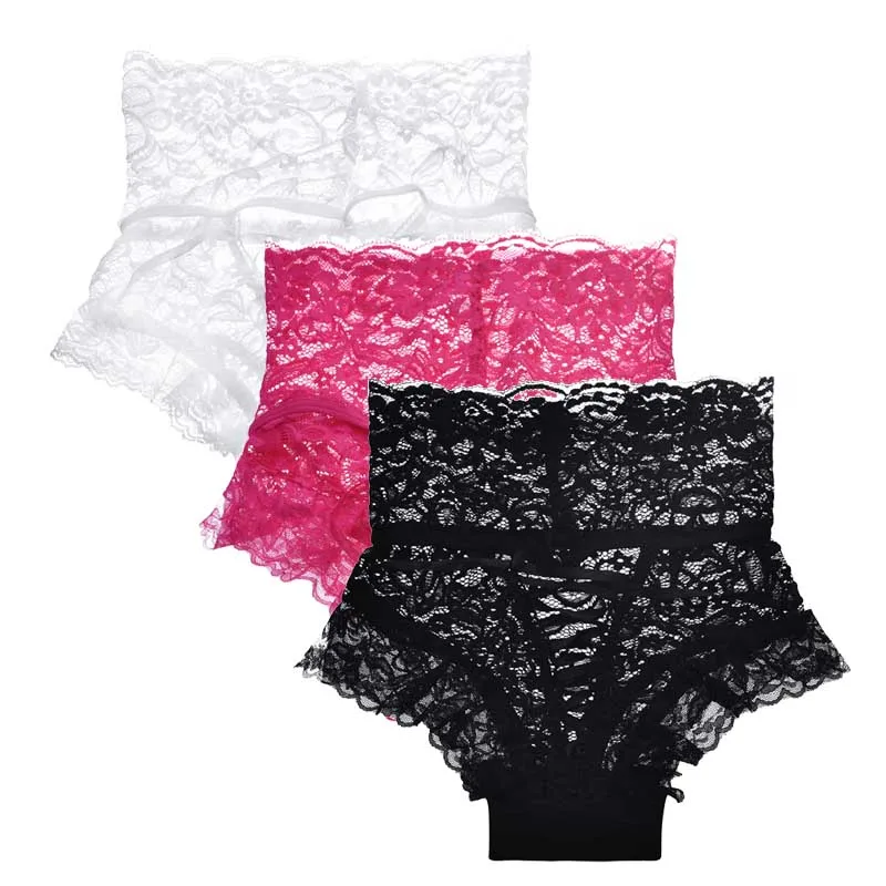 Sexy Lace Underwear Women Fashion High-Rise Ladies Thongs and G Strings Straps Hollow G-String Panties Imitation Lingerie