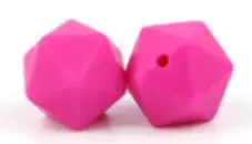 TYRY. HU 100 шт Силиконовые Бусины Icosahedron лучше шестигранных бусин игрушки для ухода за ребенком жевательная для прорезывания зубов ожерелье 14 мм 17 мм - Цвет: 5