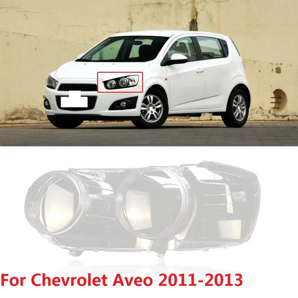 

CAPQX 1PCS For Chevrolet Aveo 2011-2013 Front Headlamp Headlight transparent cover Lampshade Waterproof head light Shade Shell