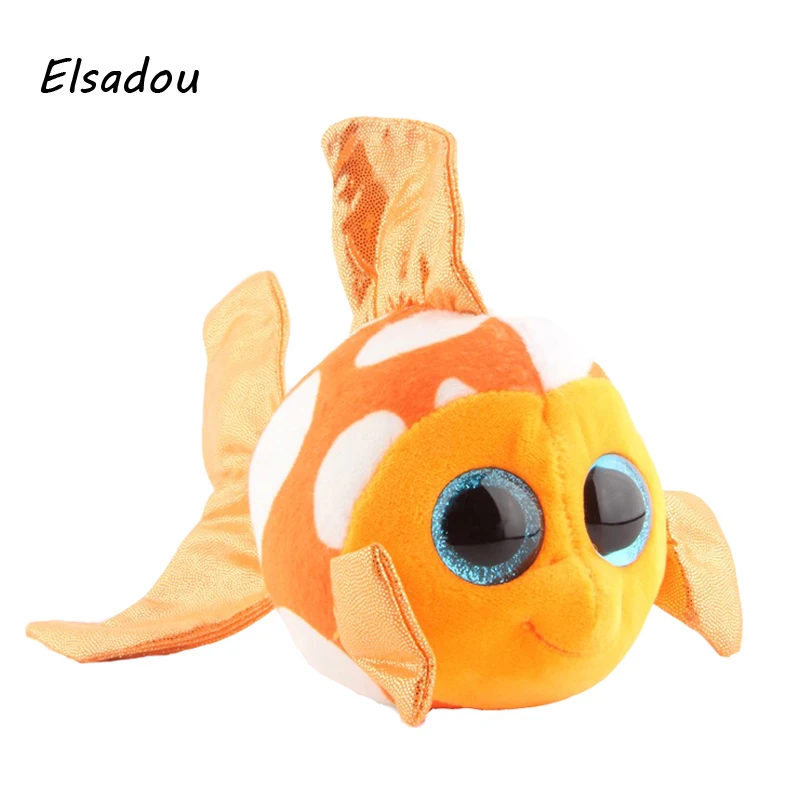 Elsadou Ty Beanie Boos Stuffed Plush Animals Goldfish font b Toy b font Doll