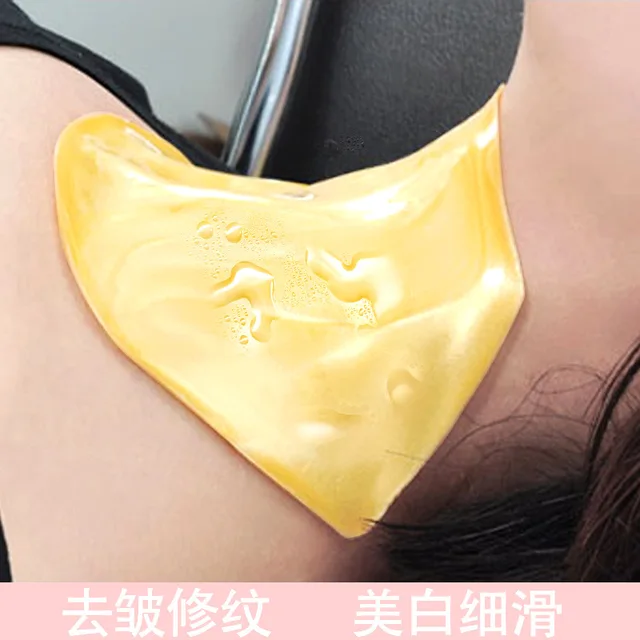 QYF Nanometer Active Gold Essence Neck Mask Beauty Firming Skin Anti-Wrinkle Remove Fine Lines Contractive Pore  Anti Aging