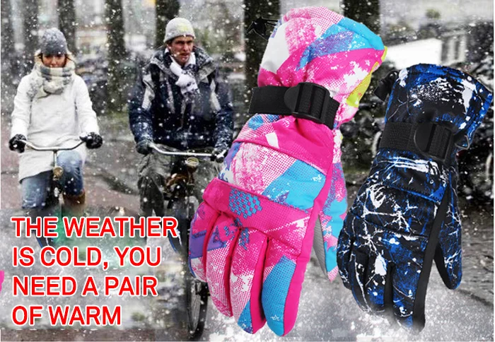 Зимние-35 плотные перчатки, сохраняющие тепло тактические мужские и женские ветрозащитные водонепроницаемые регулируемые альпинистские зимние перчатки