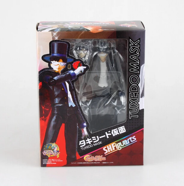 

apanese Anime Figures SHF Figuarts Sailor Moon Tuxedo Mask Chiba Mamoru Doll 20th PVC Action Figure Model Toy 18cm T3408